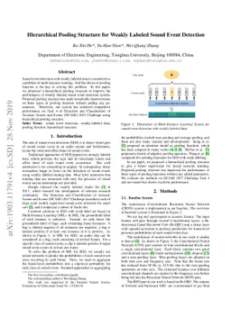 Hierarchical Pooling Structure for Weakly Labeled Sound Event Detection