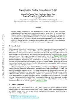 Sogou Machine Reading Comprehension Toolkit