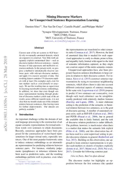 Mining Discourse Markers for Unsupervised Sentence Representation
  Learning