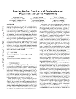 Evolving Boolean Functions with Conjunctions and Disjunctions via
  Genetic Programming