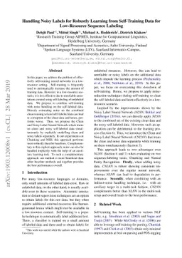 Handling Noisy Labels for Robustly Learning from Self-Training Data for
  Low-Resource Sequence Labeling
