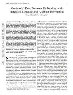 Multimodal Deep Network Embedding with Integrated Structure and
  Attribute Information