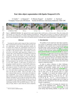 Fast video object segmentation with Spatio-Temporal GANs