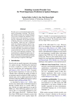Modeling Acoustic-Prosodic Cues for Word Importance Prediction in Spoken
  Dialogues