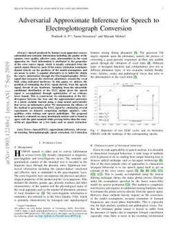 Adversarial Approximate Inference for Speech to Electroglottograph
  Conversion
