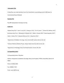 A Deep Dive into Understanding Tumor Foci Classification using
  Multiparametric MRI Based on Convolutional Neural Network