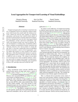 Local Aggregation for Unsupervised Learning of Visual Embeddings
