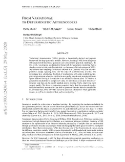 From Variational to Deterministic Autoencoders