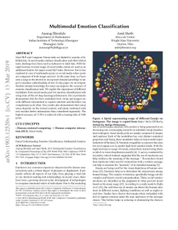 Multimodal Emotion Classification