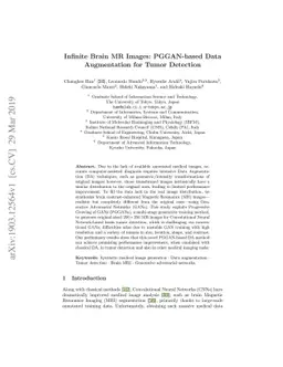 Infinite Brain MR Images: PGGAN-based Data Augmentation for Tumor
  Detection