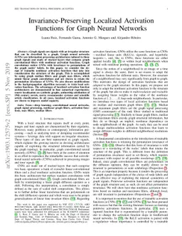 Invariance-Preserving Localized Activation Functions for Graph Neural
  Networks