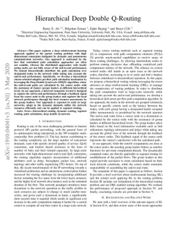 Hierarchical Deep Double Q-Routing