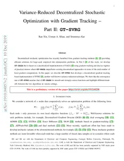 Variance-Reduced Decentralized Stochastic Optimization with Gradient
  Tracking -- Part II: GT-SVRG
