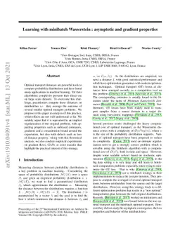 Learning with minibatch Wasserstein : asymptotic and gradient properties