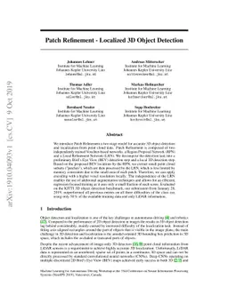 Patch Refinement -- Localized 3D Object Detection