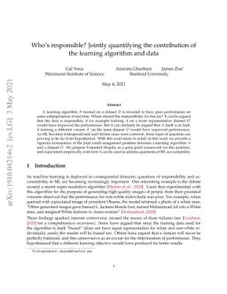 Who's responsible? Jointly quantifying the contribution of the learning
  algorithm and training data