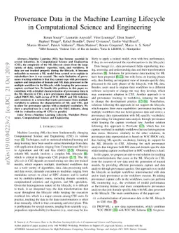 Provenance Data in the Machine Learning Lifecycle in Computational
  Science and Engineering