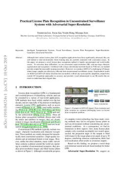 Practical License Plate Recognition in Unconstrained Surveillance
  Systems with Adversarial Super-Resolution