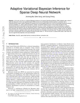 Adaptive Variational Bayesian Inference for Sparse Deep Neural Network