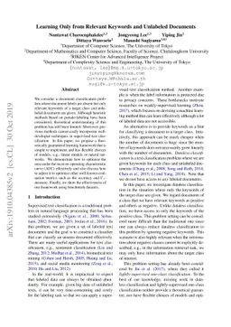 Learning Only from Relevant Keywords and Unlabeled Documents