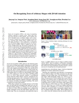 On Recognizing Texts of Arbitrary Shapes with 2D Self-Attention