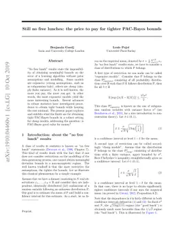 Still no free lunches: the price to pay for tighter PAC-Bayes bounds