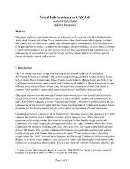 Visual Indeterminacy in GAN Art