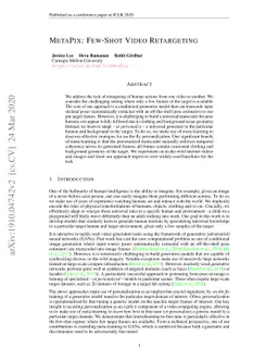 MetaPix: Few-Shot Video Retargeting