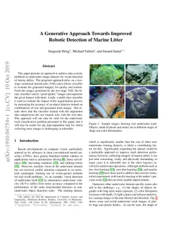 A Generative Approach Towards Improved Robotic Detection of Marine
  Litter
