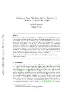 Information Aware Max-Norm Dirichlet Networks for Predictive Uncertainty
  Estimation