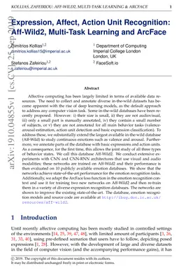Expression, Affect, Action Unit Recognition: Aff-Wild2, Multi-Task
  Learning and ArcFace
