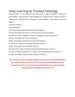 Deep Learning for Prostate Pathology