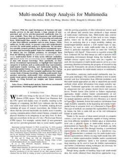 Multi-modal Deep Analysis for Multimedia