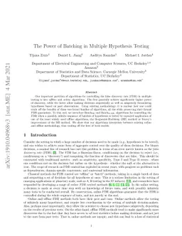 The Power of Batching in Multiple Hypothesis Testing