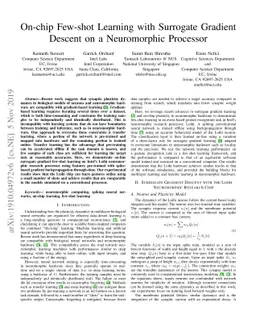 On-chip Few-shot Learning with Surrogate Gradient Descent on a
  Neuromorphic Processor