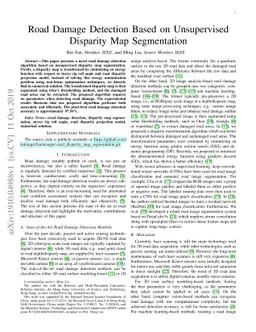 Road Damage Detection Based on Unsupervised Disparity Map Segmentation