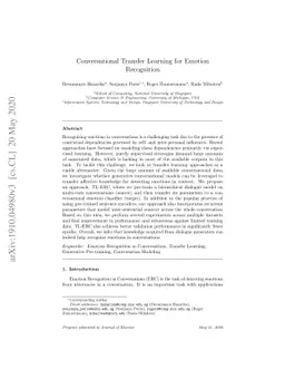 Conversational Transfer Learning for Emotion Recognition