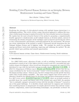 Modeling Cyber-Physical Human Systems via an Interplay Between
  Reinforcement Learning and Game Theory