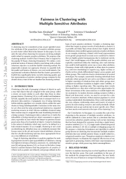 Fairness in Clustering with Multiple Sensitive Attributes