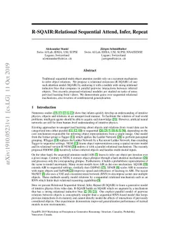 R-SQAIR: Relational Sequential Attend, Infer, Repeat
