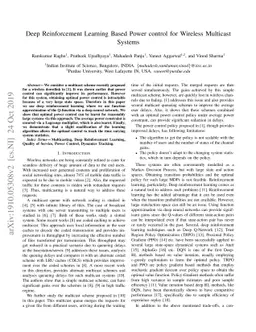 Deep Reinforcement Learning Based Power control for Wireless Multicast
  Systems