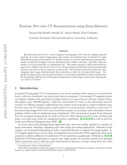 Extreme Few-view CT Reconstruction using Deep Inference