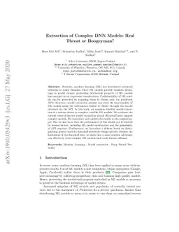 Extraction of Complex DNN Models: Real Threat or Boogeyman?