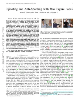 Spoofing and Anti-Spoofing with Wax Figure Faces