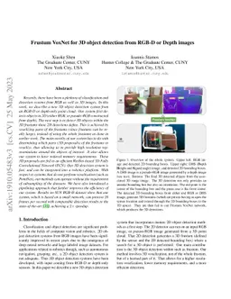 Frustum VoxNet for 3D object detection from RGB-D or Depth images