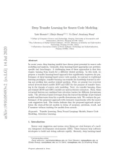 Deep Transfer Learning for Source Code Modeling