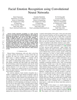 Facial Emotion Recognition using Convolutional Neural Networks