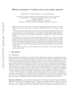 Efficient simulation of random states and random unitaries