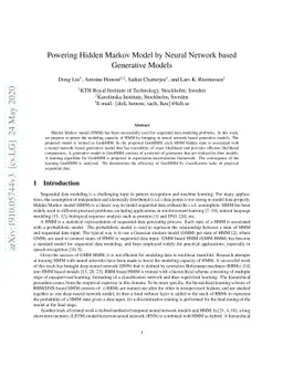 Powering Hidden Markov Model by Neural Network based Generative Models