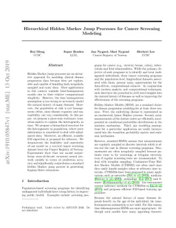 Hierarchical Hidden Markov Jump Processes for Cancer Screening Modeling